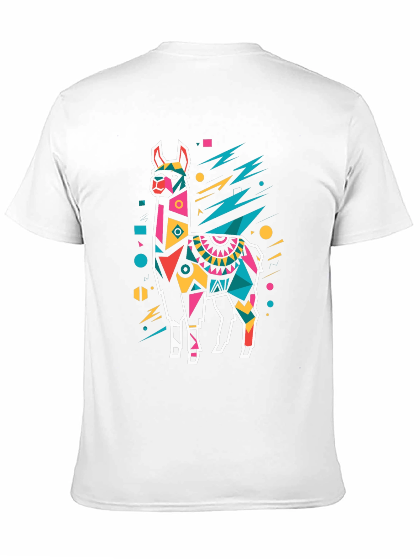 Geometric Llama T-Shirt - Bold Graphic Tee