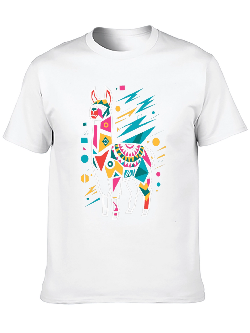 Geometric Llama T-Shirt - Bold Graphic Tee