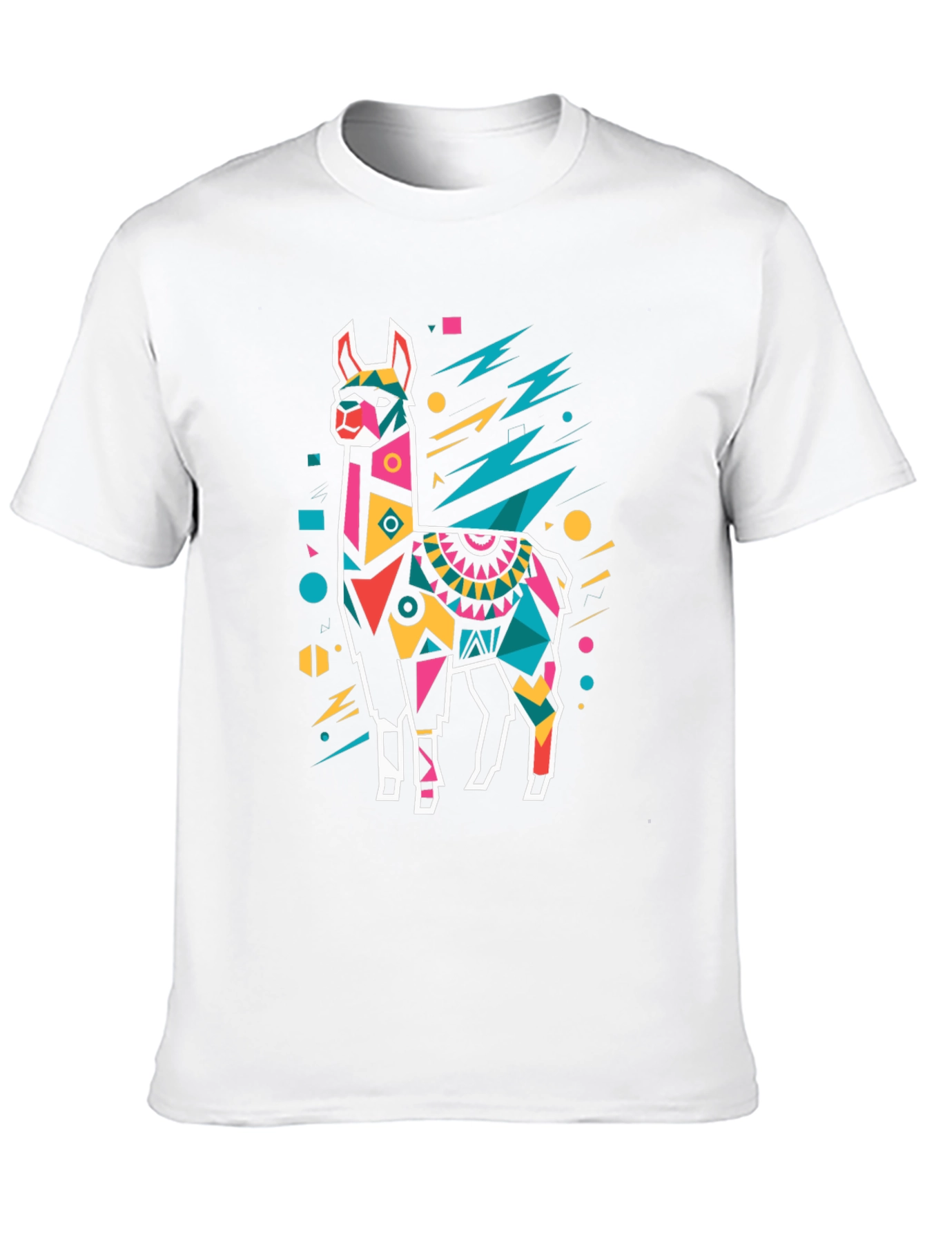 Geometric Llama T-Shirt - Bold Graphic Tee