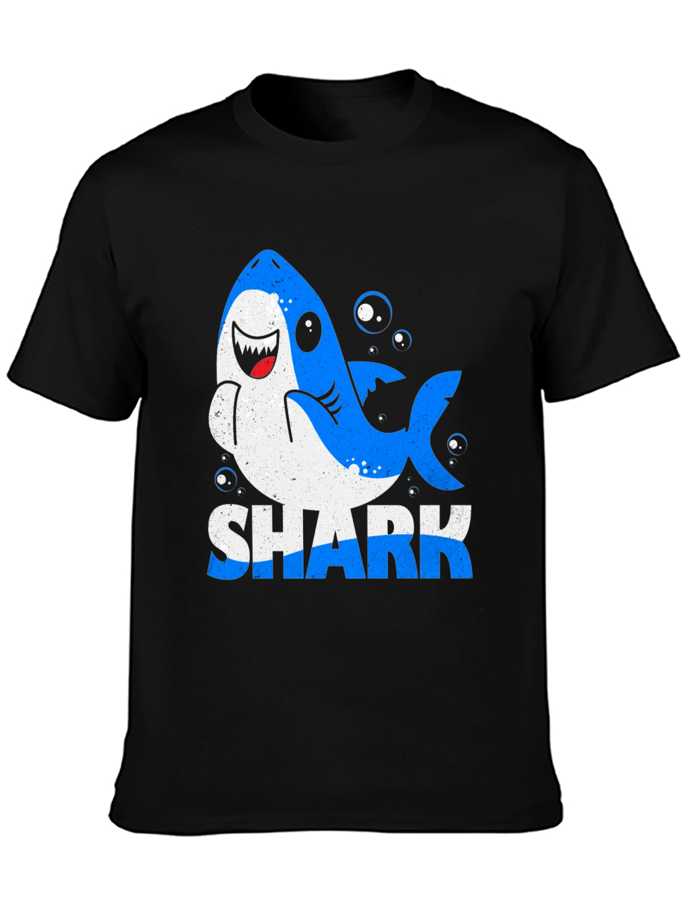 Shark Graphic Print Mens Black T-Shirt