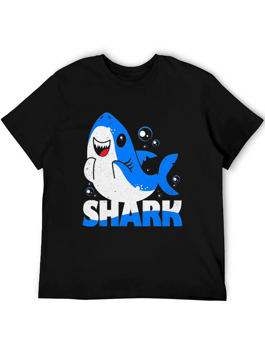 Shark Graphic Print Mens Black T-Shirt