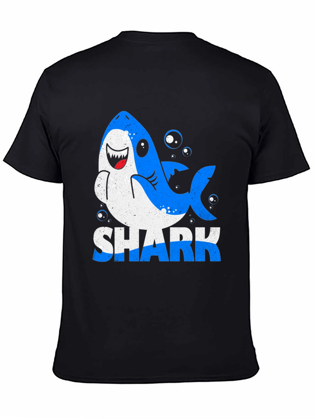 Shark Graphic Print Mens Black T-Shirt