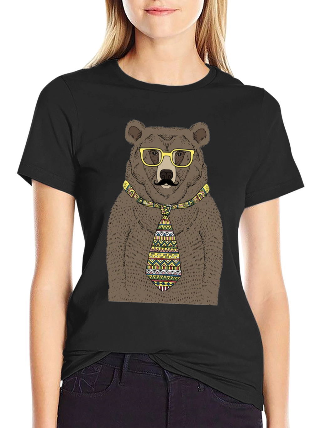 Bear with Glasses and Tie T-Shirt