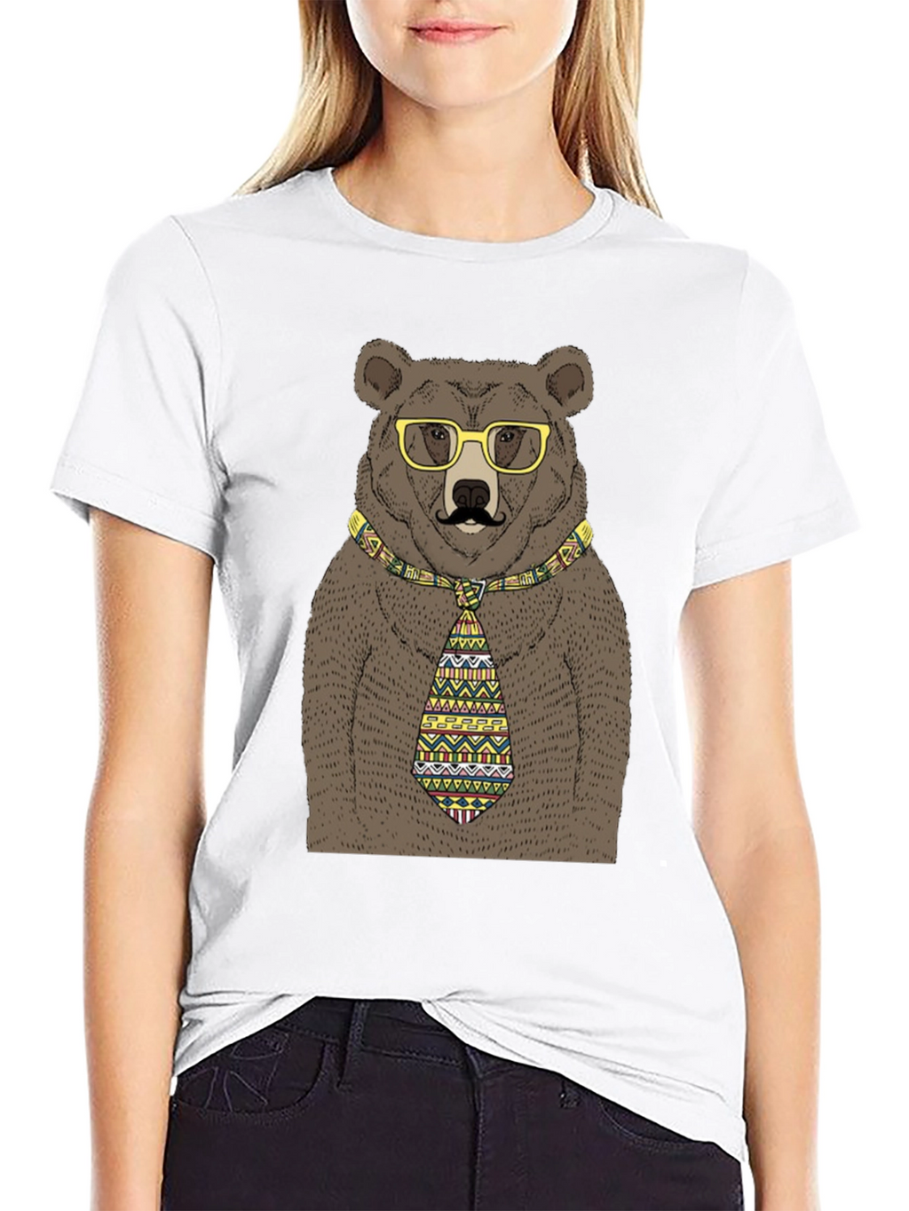Bear with Glasses and Tie T-Shirt