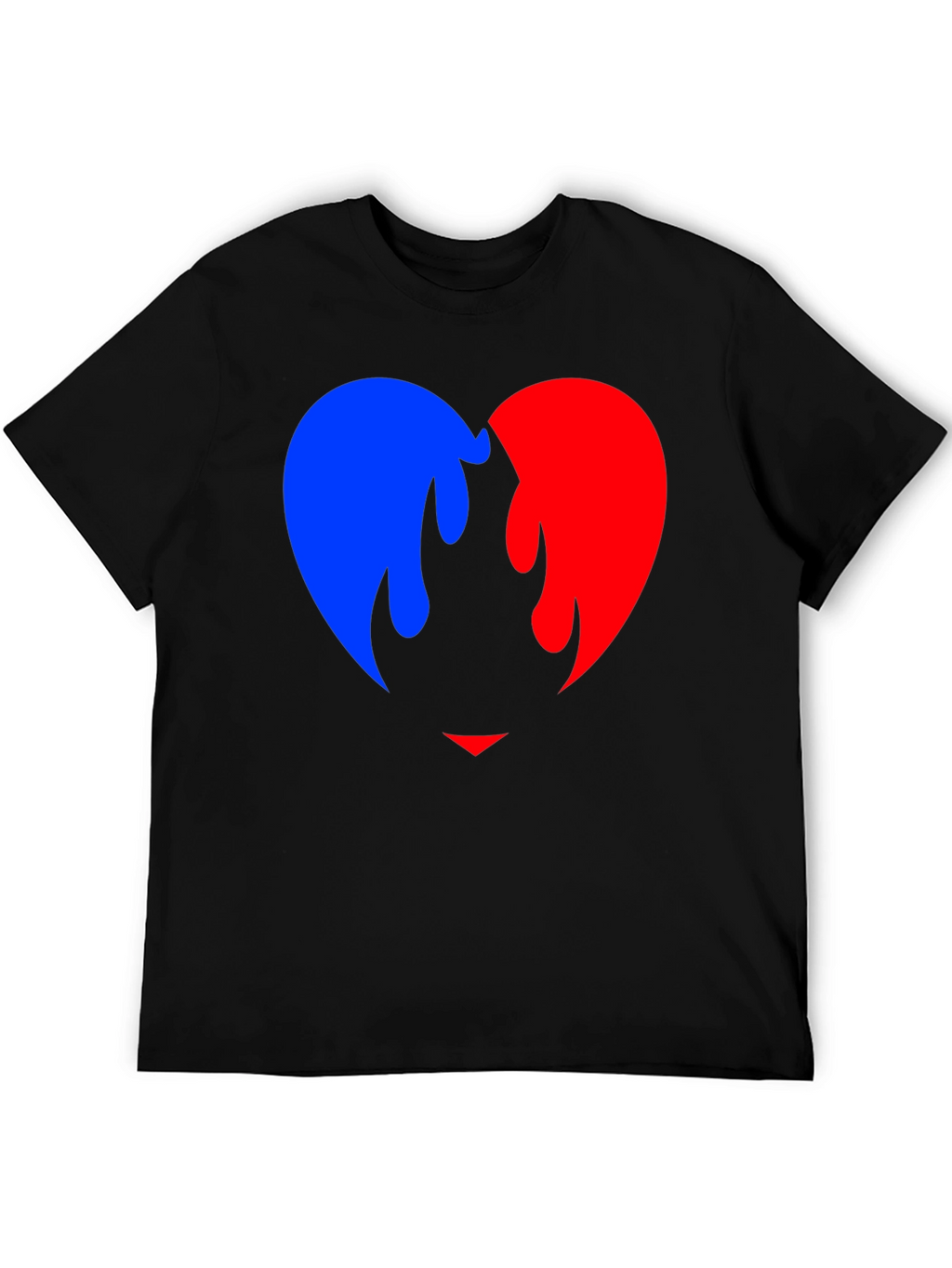 Flaming Heart Graphic Black T-Shirt
