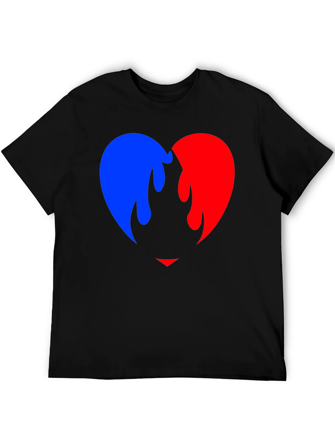 Flaming Heart Graphic Black T-Shirt