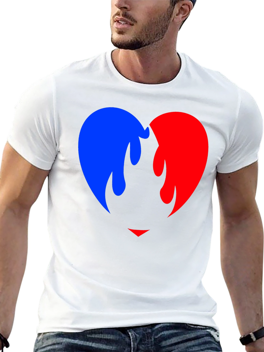 Flaming Heart Graphic Black T-Shirt