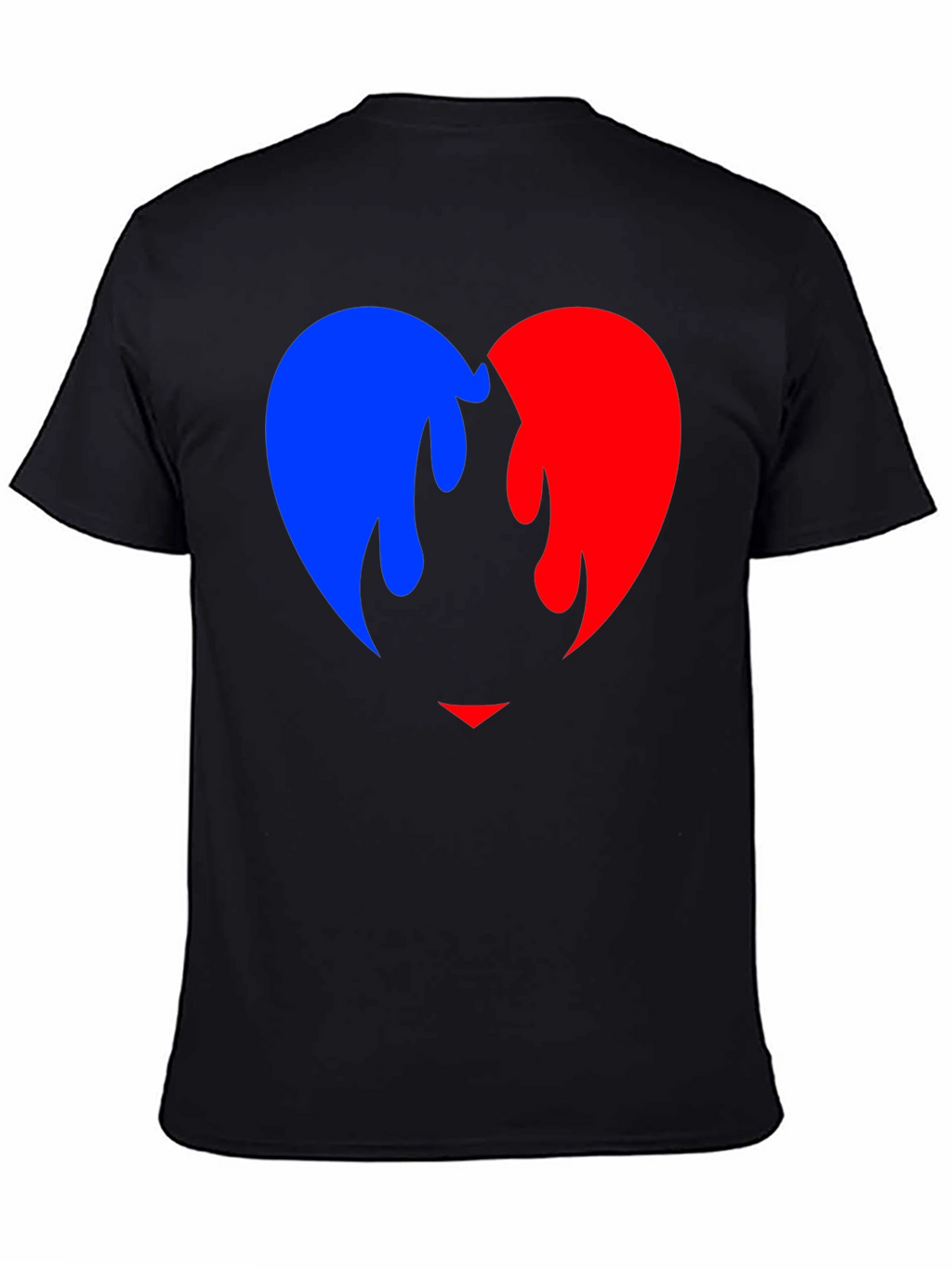 Flaming Heart Graphic Black T-Shirt