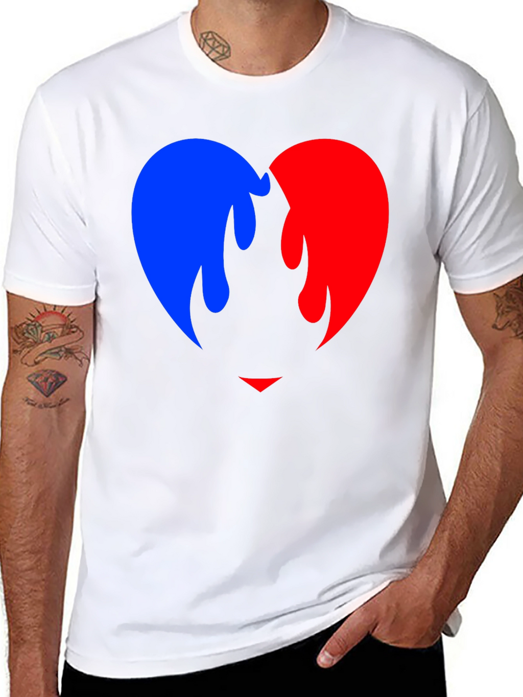 Flaming Heart Graphic Black T-Shirt