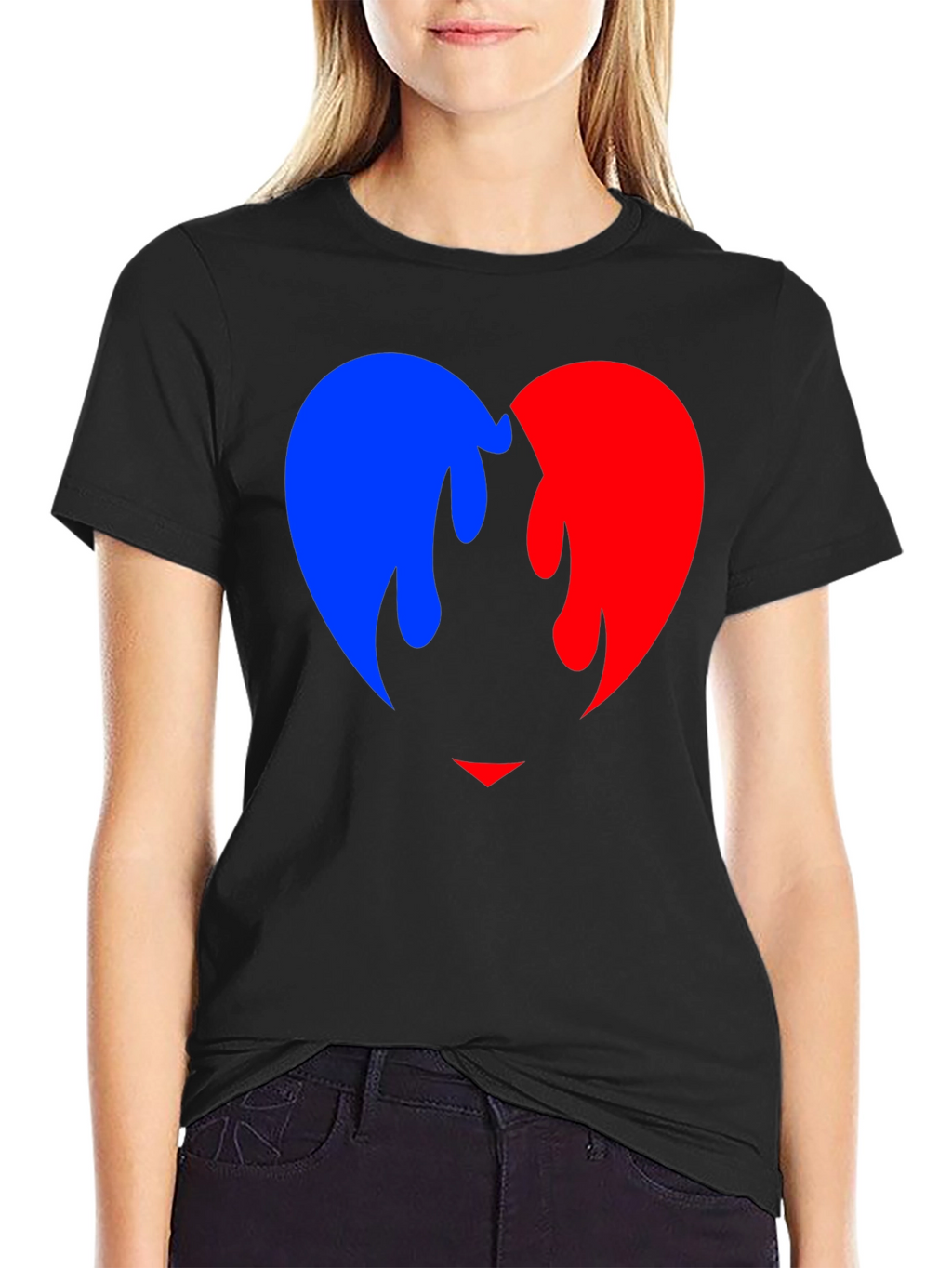 Flaming Heart Graphic Black T-Shirt