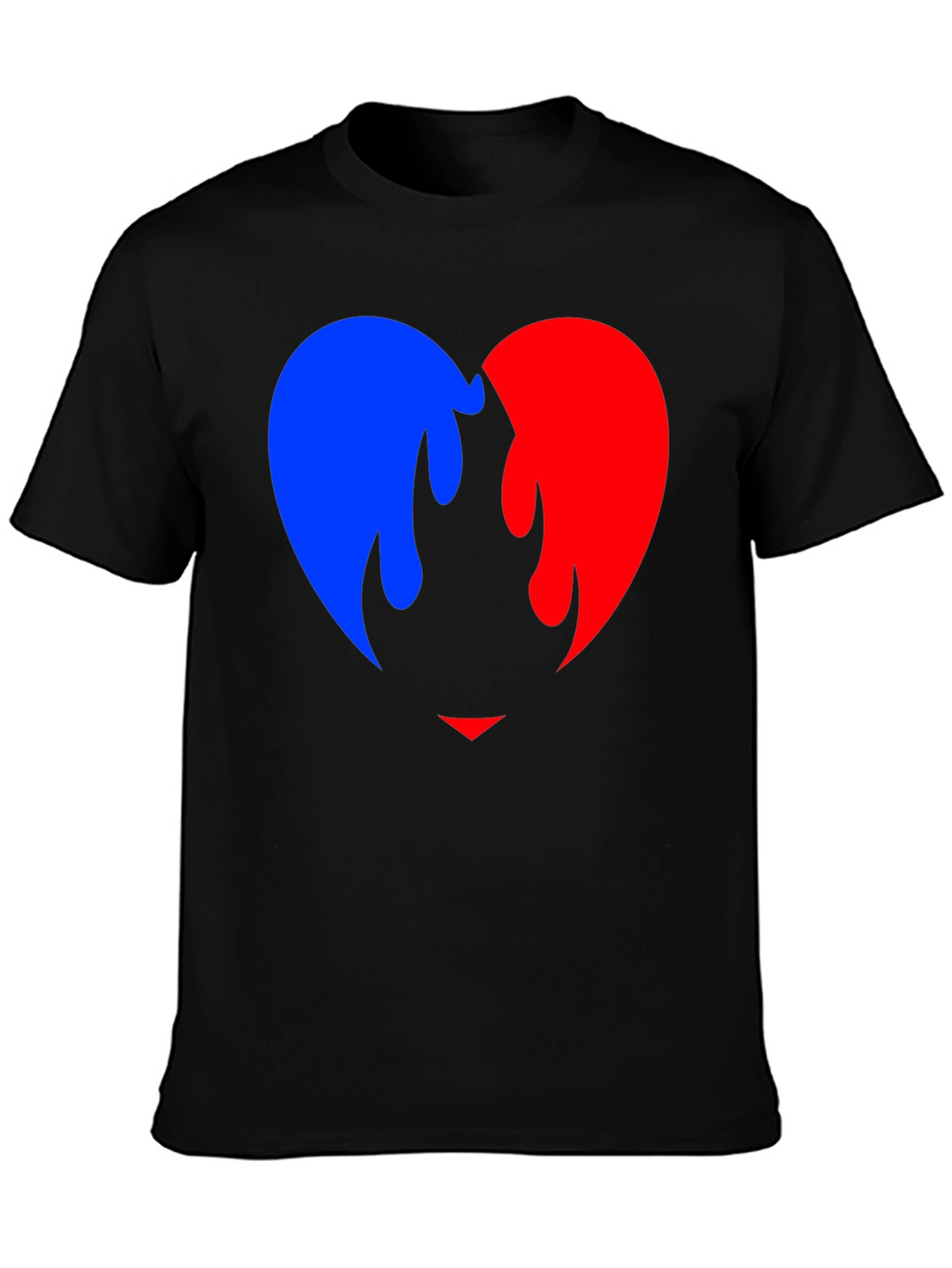 Flaming Heart Graphic Black T-Shirt