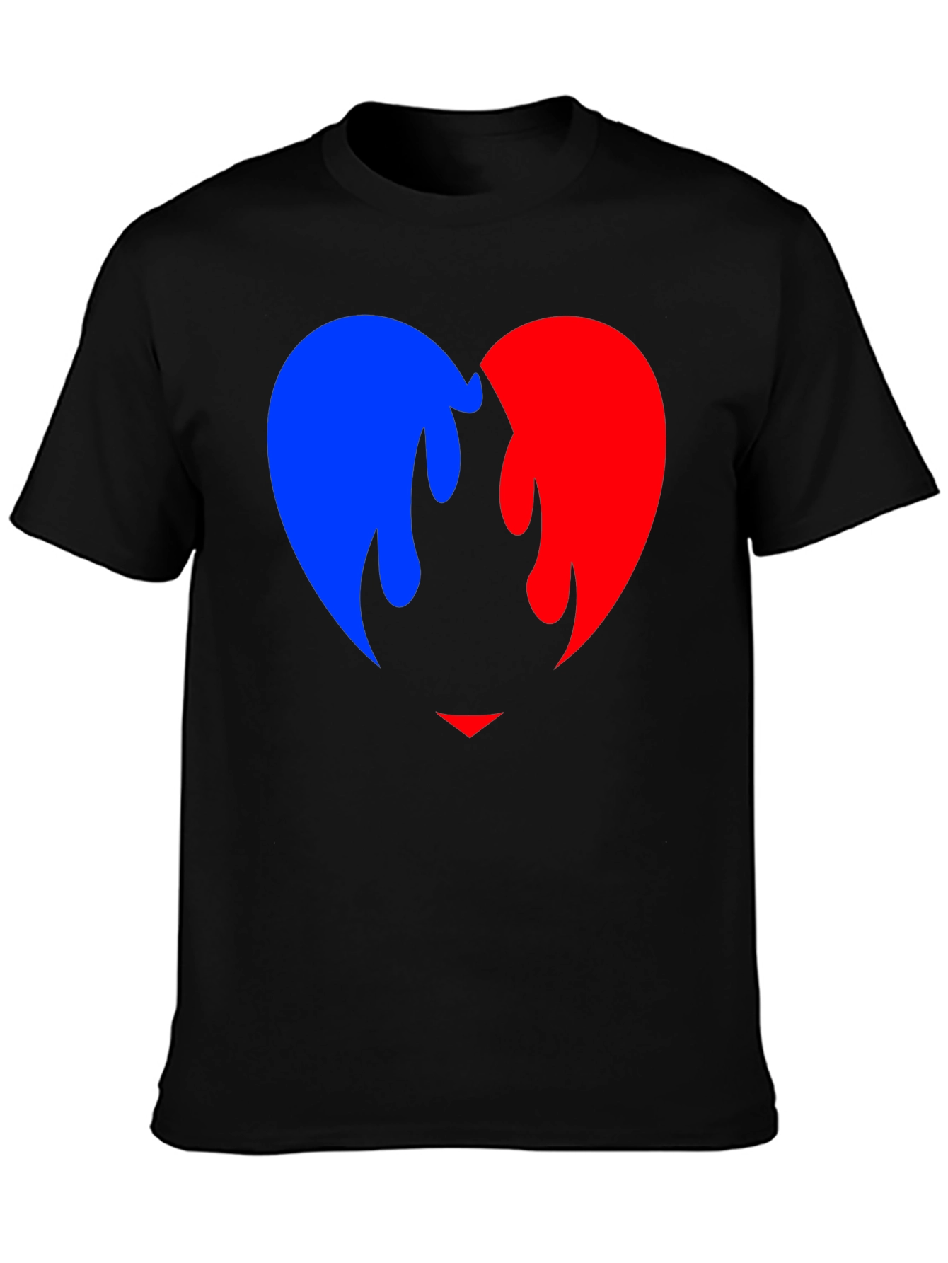 Flaming Heart Graphic Black T-Shirt
