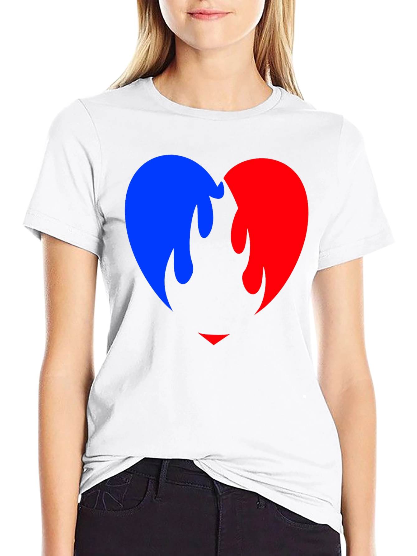 Flaming Heart Graphic Black T-Shirt
