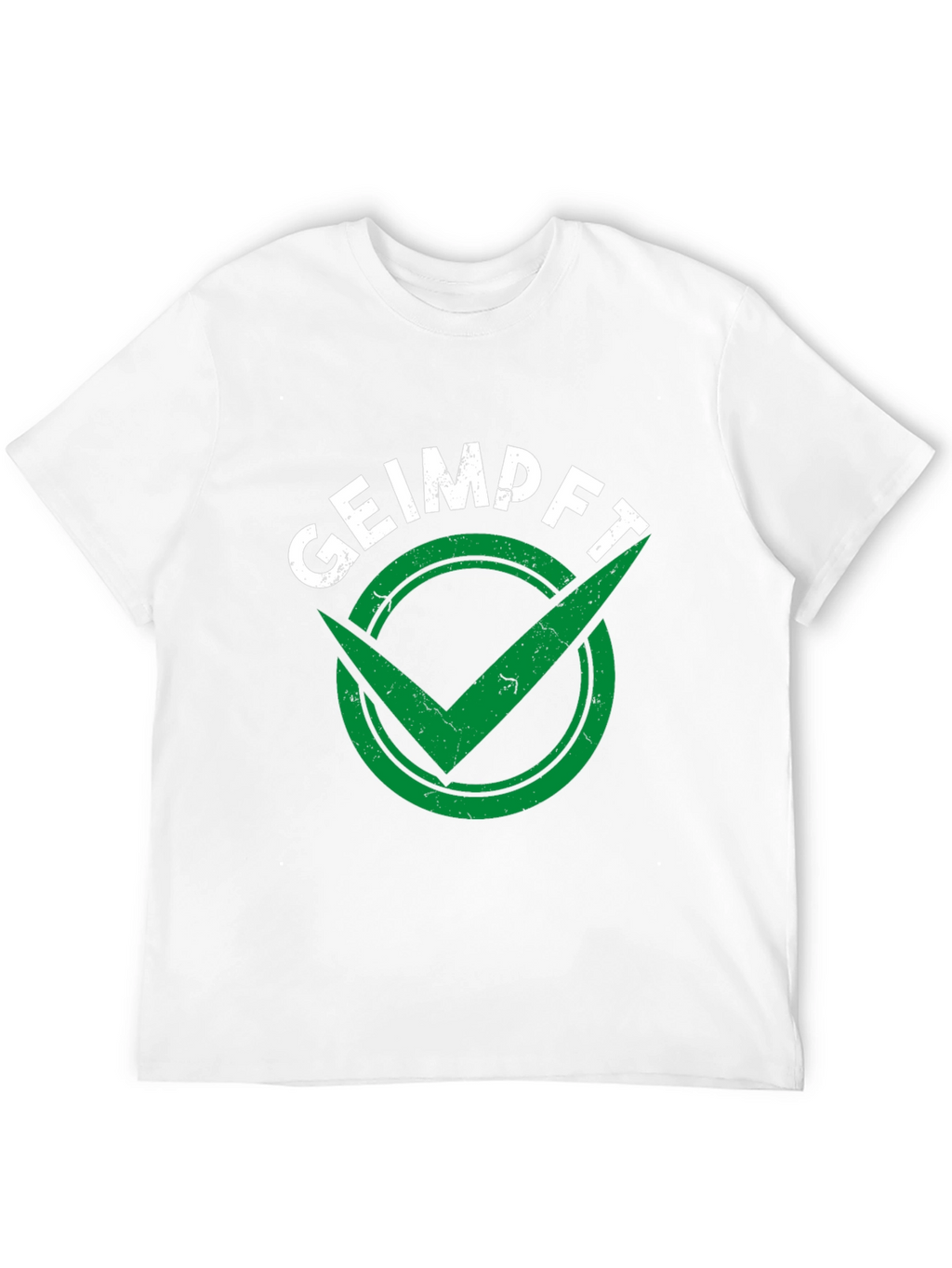 Geimpft Vaccinated Checkmark Black T-Shirt