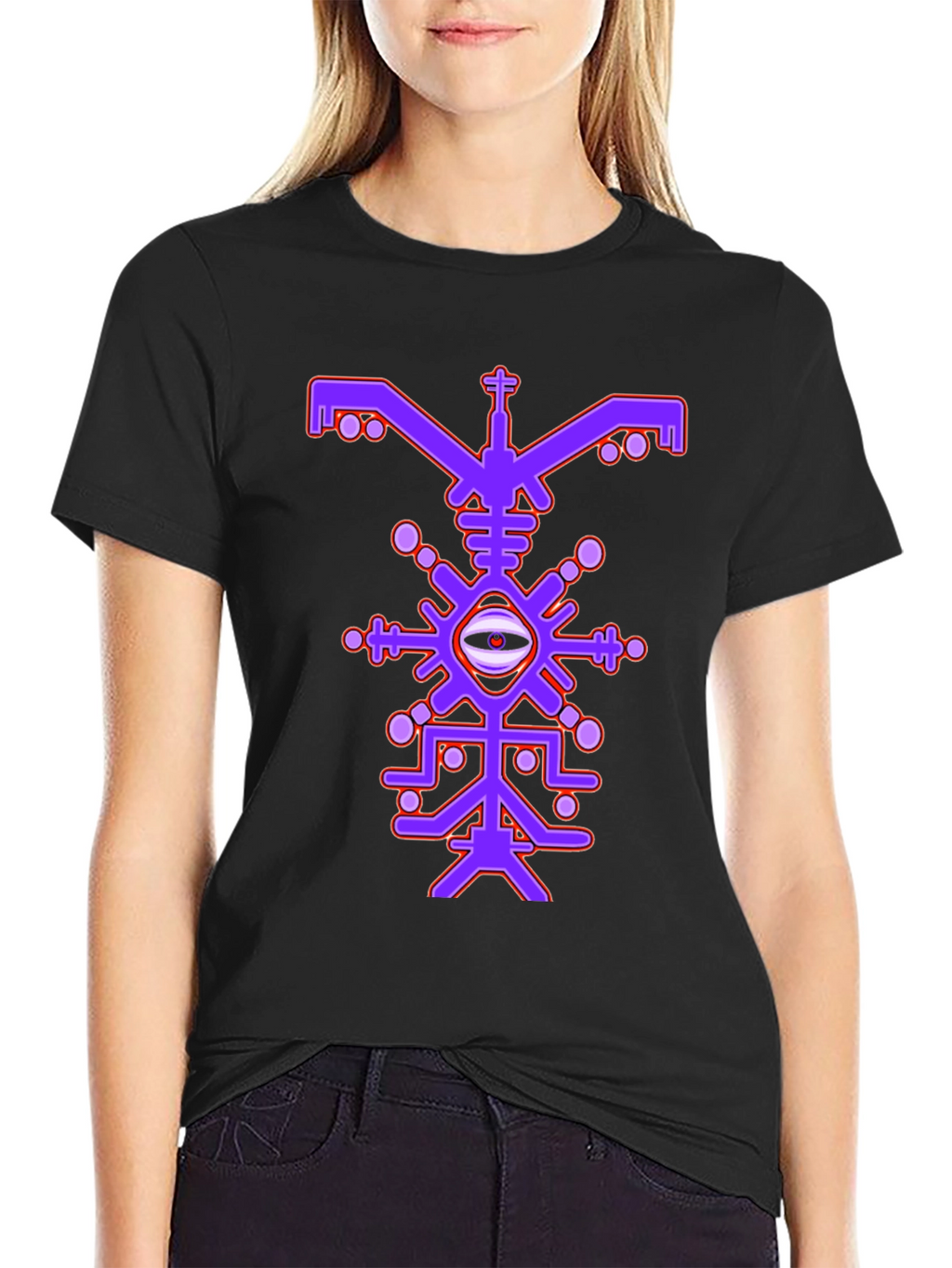 Eye Symbol Graphic Black T-Shirt