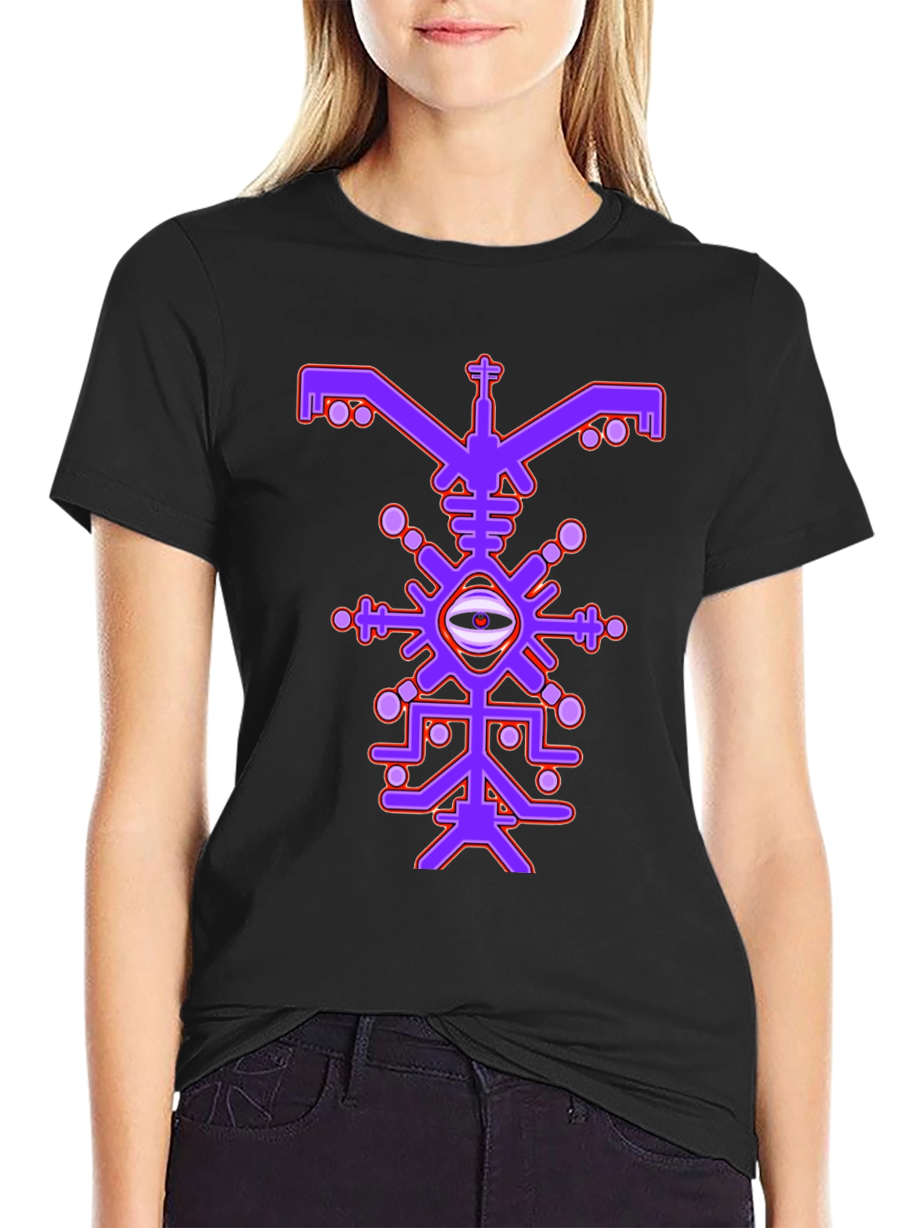 Eye Symbol Graphic Black T-Shirt