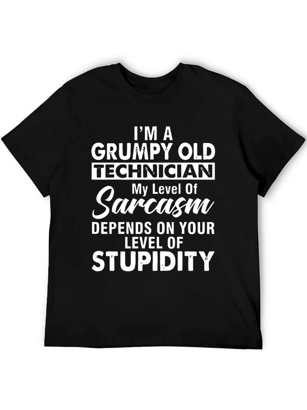 Grumpy Old Technician Sarcasm Mens T-Shirt