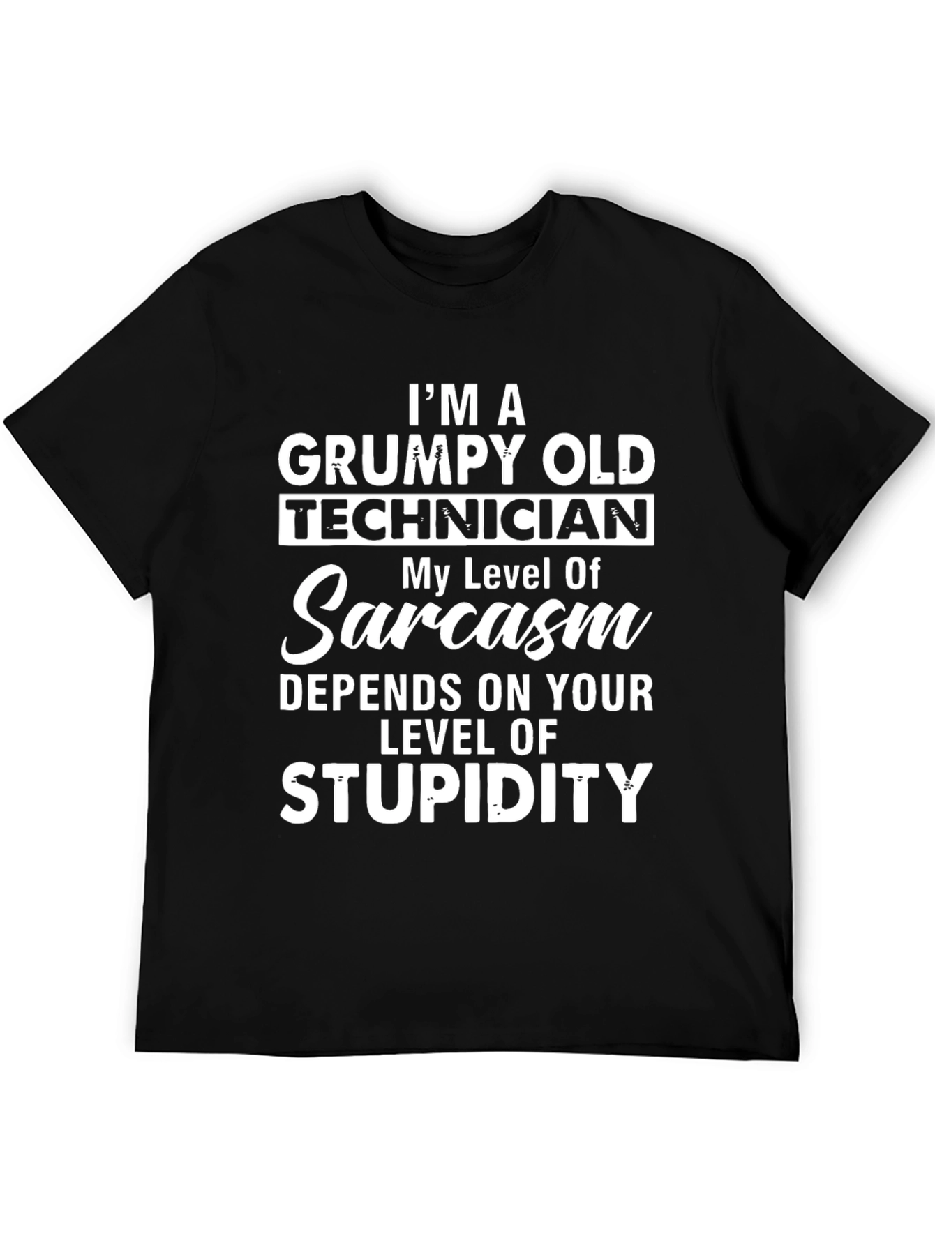 Grumpy Old Technician Sarcasm Mens T-Shirt