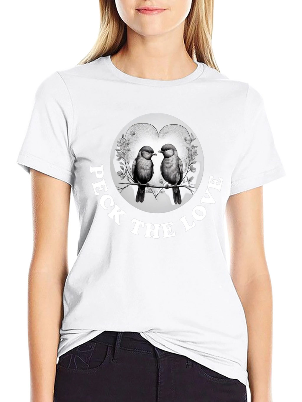 Peck the Love Graphic Tee - Bird Lovers Gift