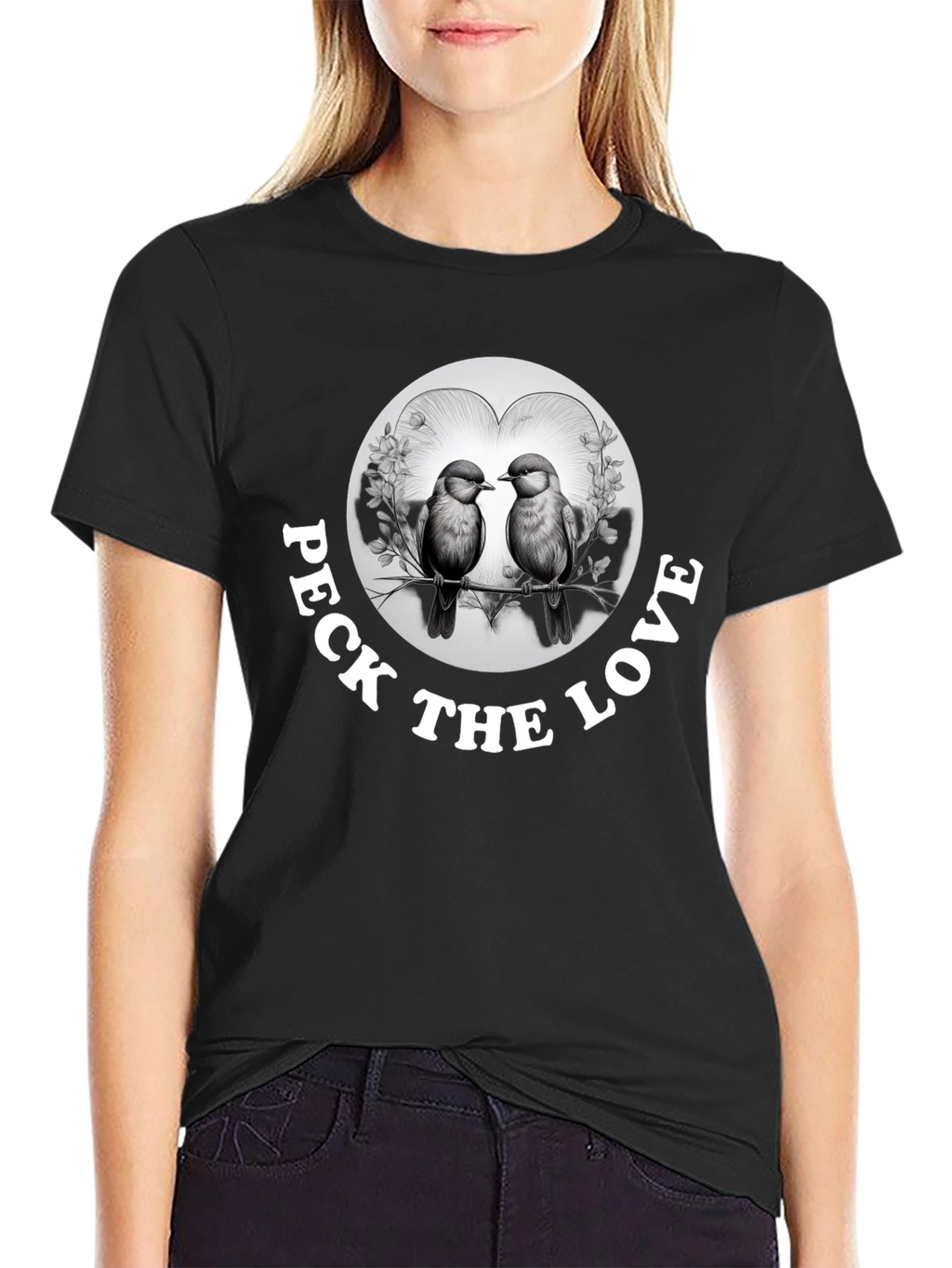 Peck the Love Graphic Tee - Bird Lovers Gift