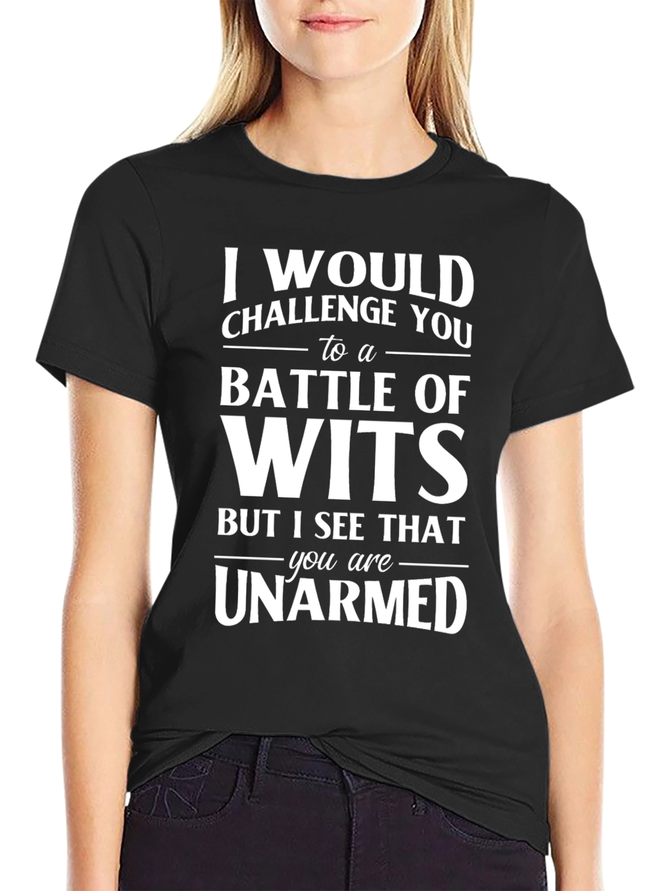 Funny Battle of Wits Graphic T-Shirt