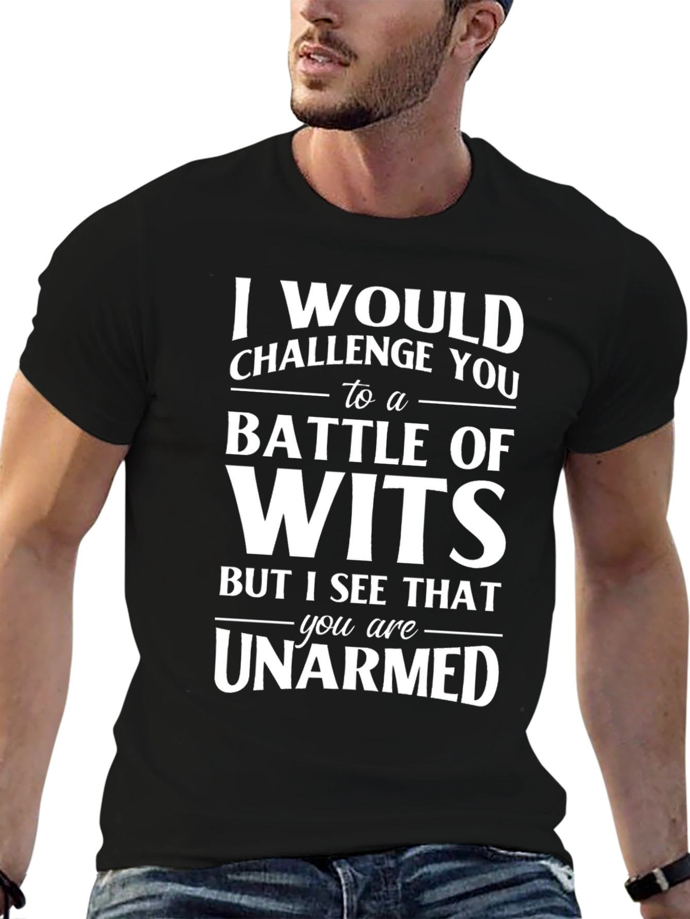 Funny Battle of Wits Graphic T-Shirt
