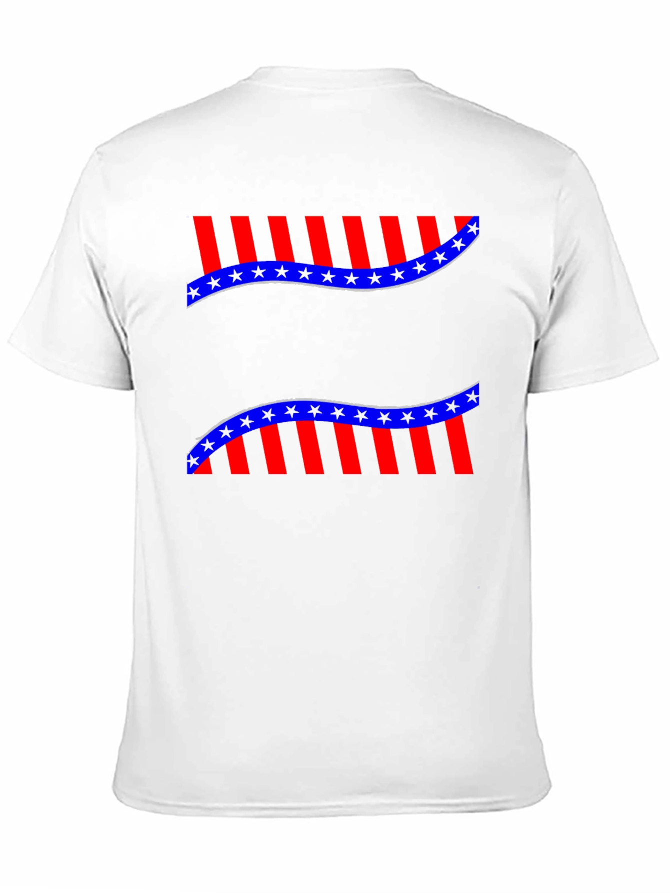 Patriotic Star & Stripe Graphic Tee - Mens Black T-Shirt