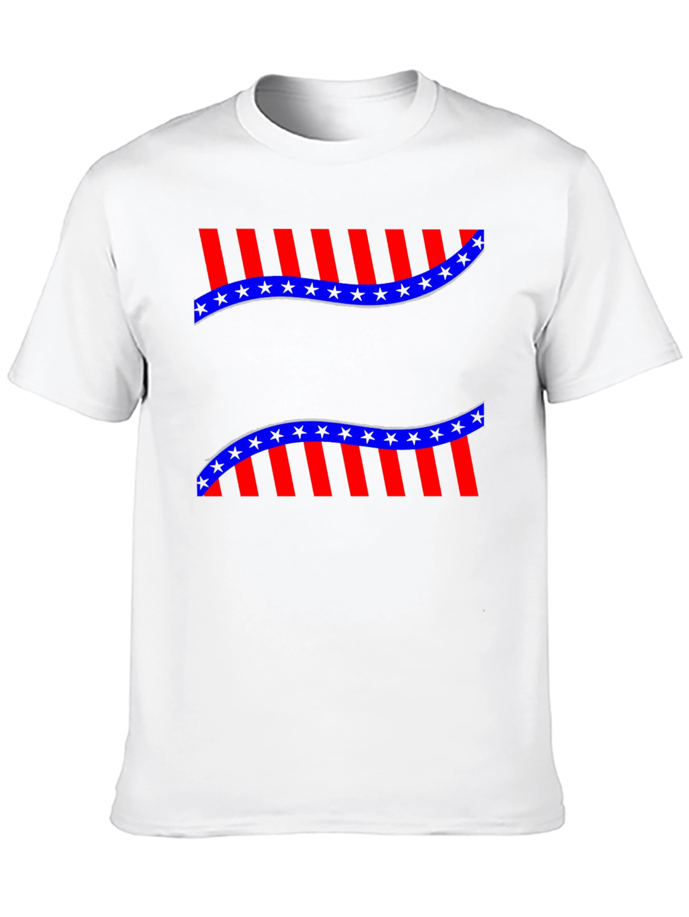 Patriotic Star & Stripe Graphic Tee - Mens Black T-Shirt