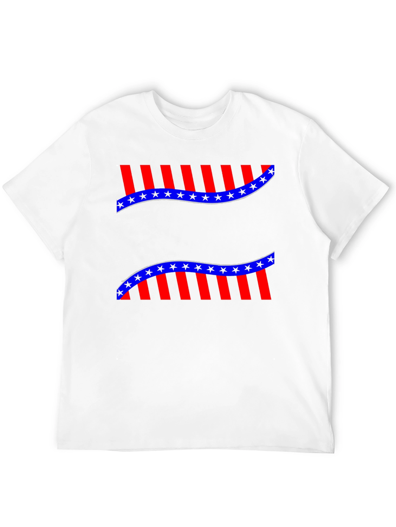 Patriotic Star & Stripe Graphic Tee - Mens Black T-Shirt