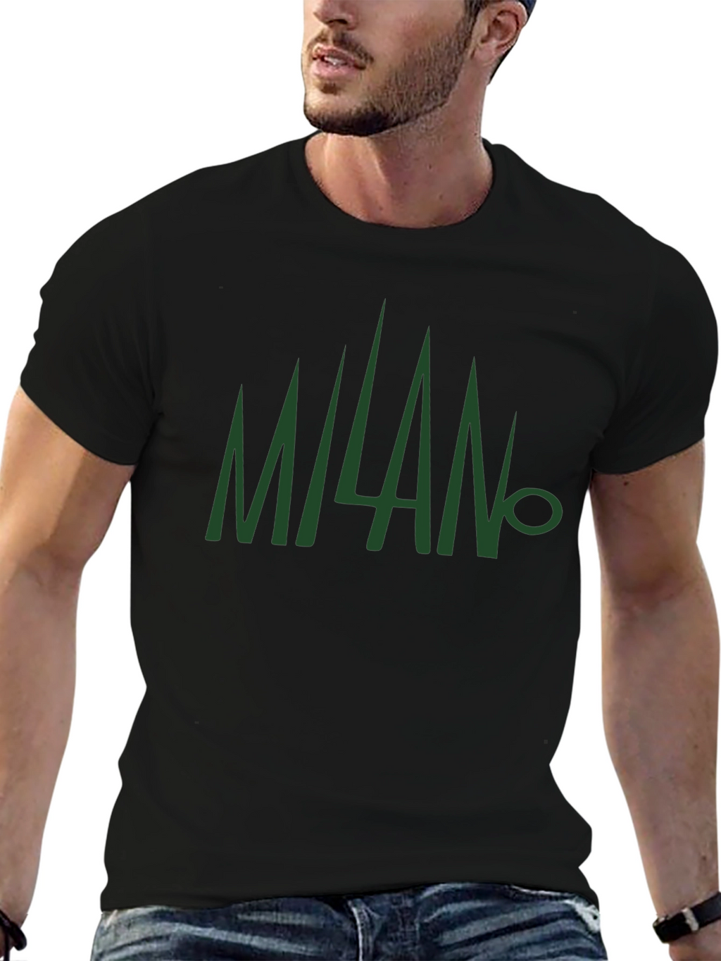 Milan Graphic Tee - Black Casual Style