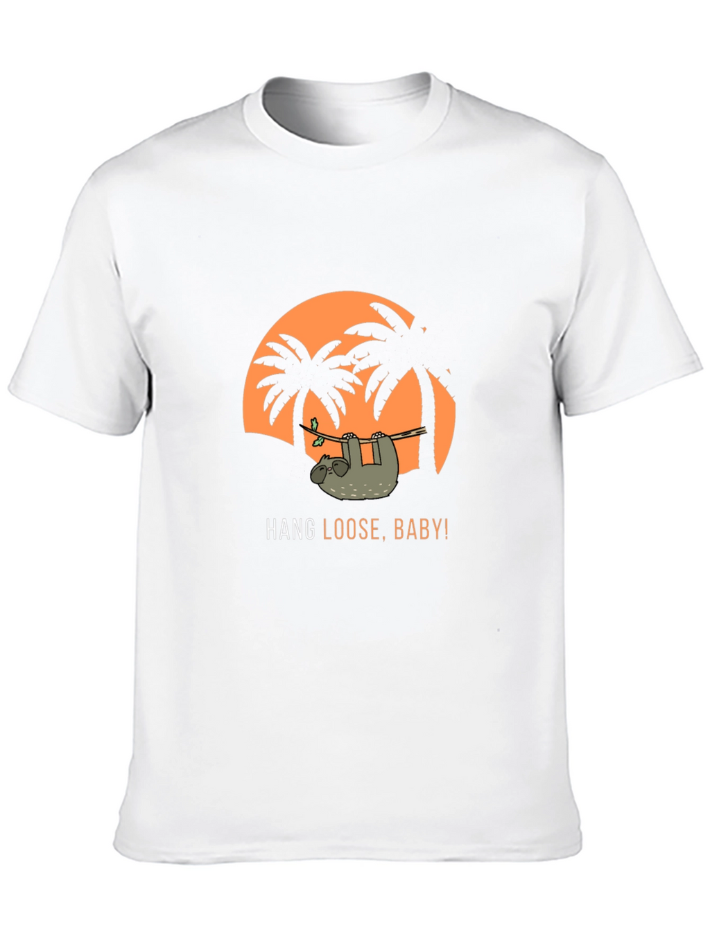 Hang Loose Sloth Graphic T-Shirt - Tropical Vacation Vibes