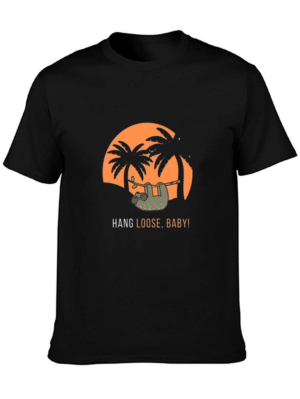 Hang Loose Sloth Graphic T-Shirt - Tropical Vacation Vibes