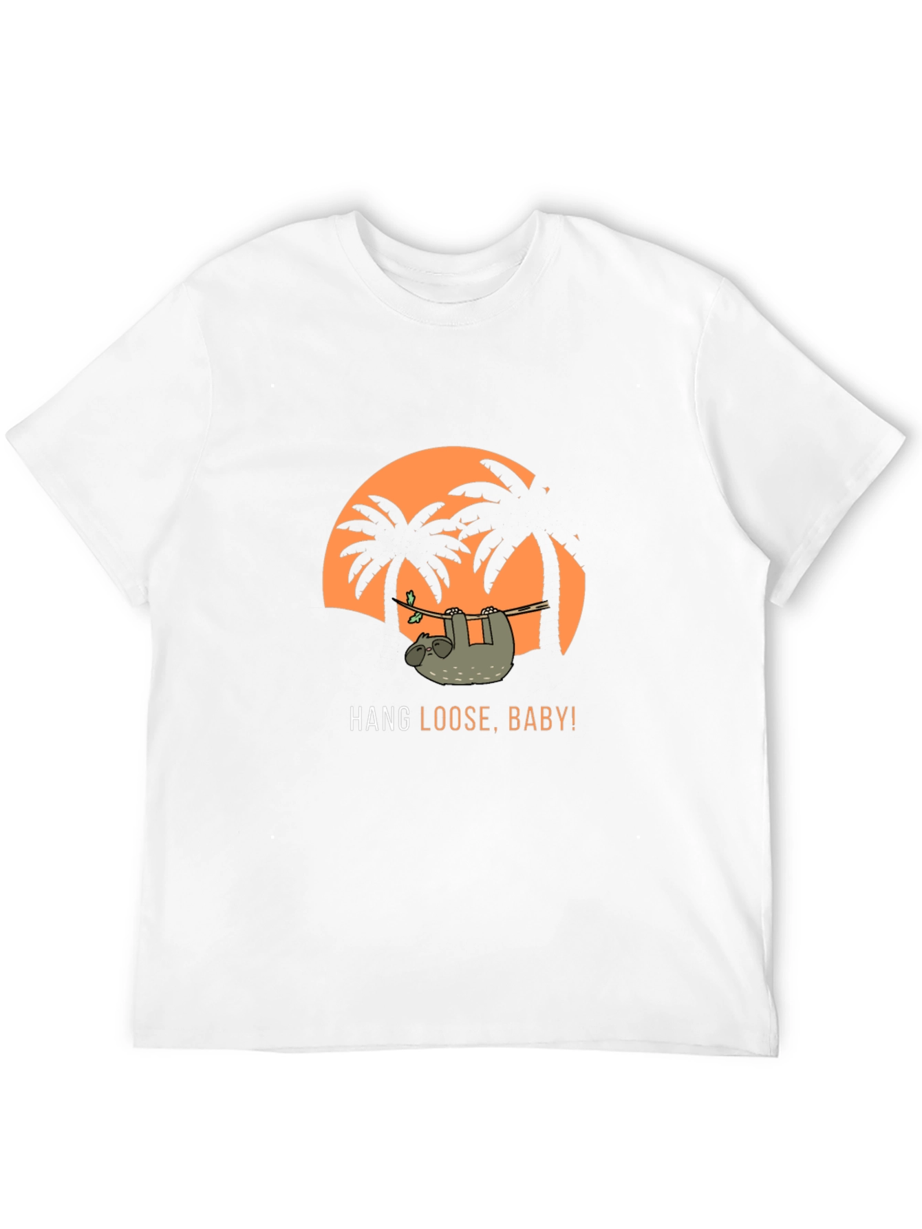 Hang Loose Sloth Graphic T-Shirt - Tropical Vacation Vibes