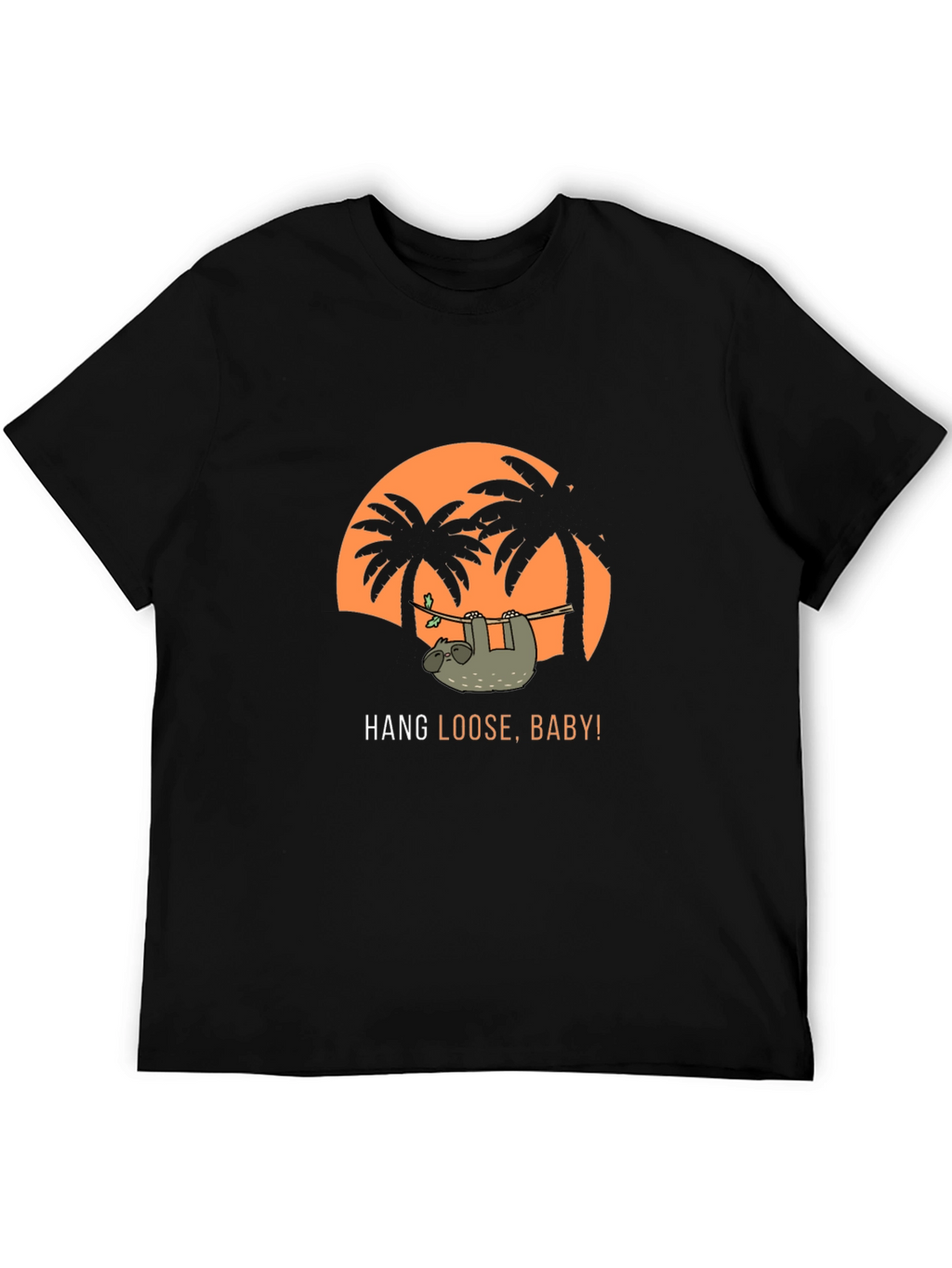 Hang Loose Sloth Graphic T-Shirt - Tropical Vacation Vibes