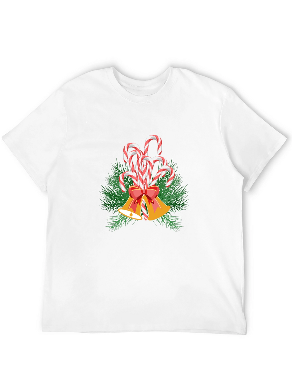 Festive Candy Cane Bells Graphic Tee