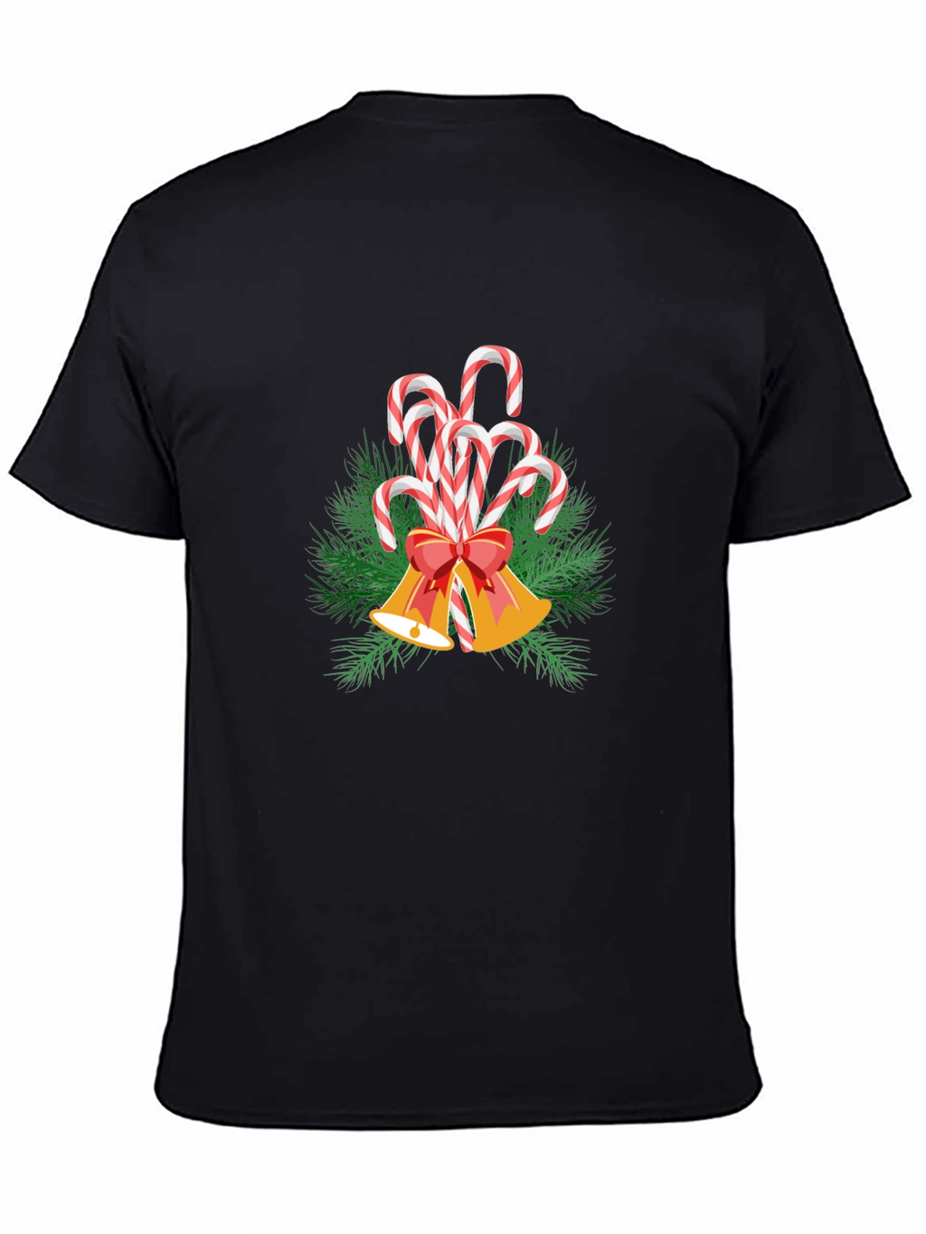 Festive Candy Cane Bells Graphic Tee