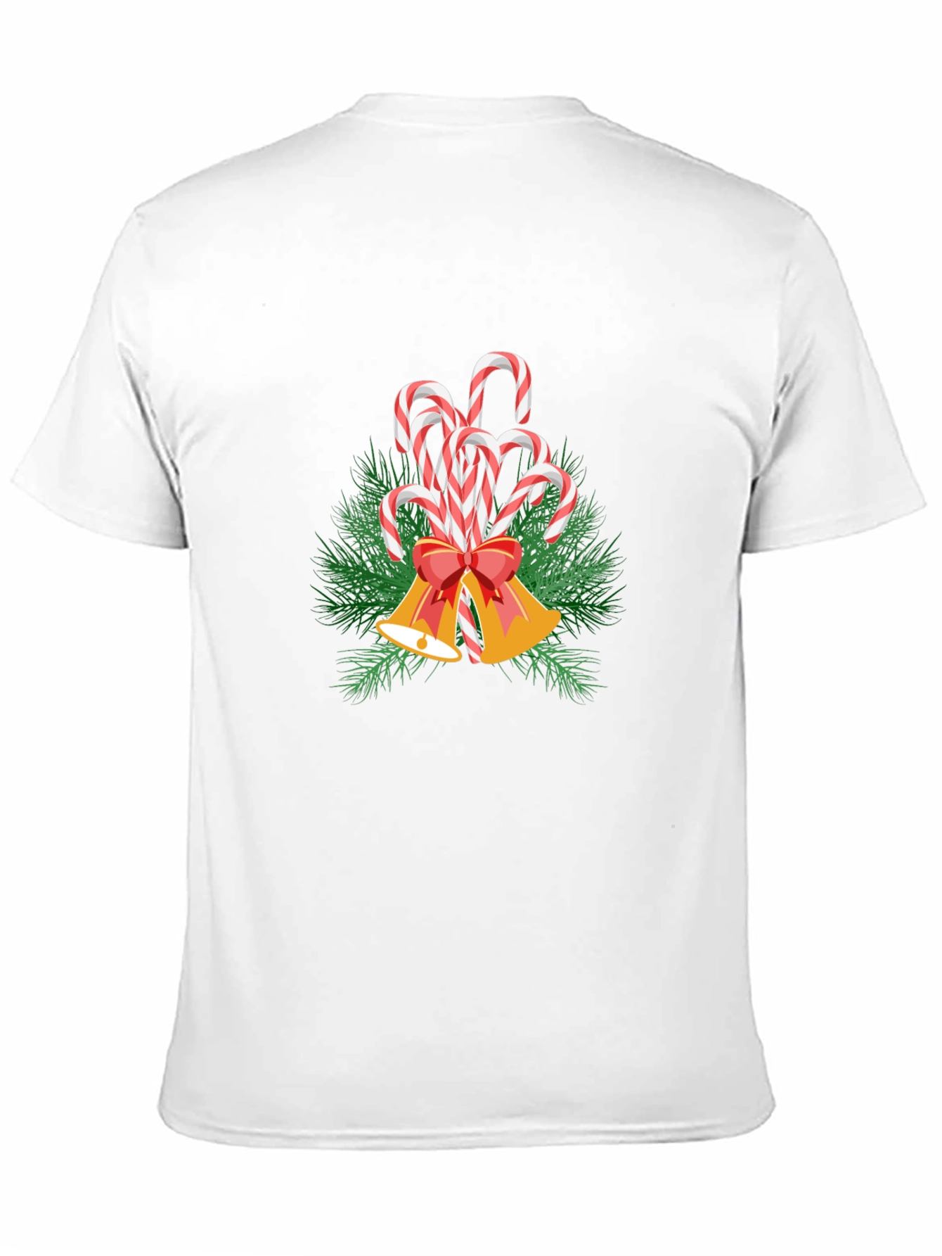 Festive Candy Cane Bells Graphic Tee
