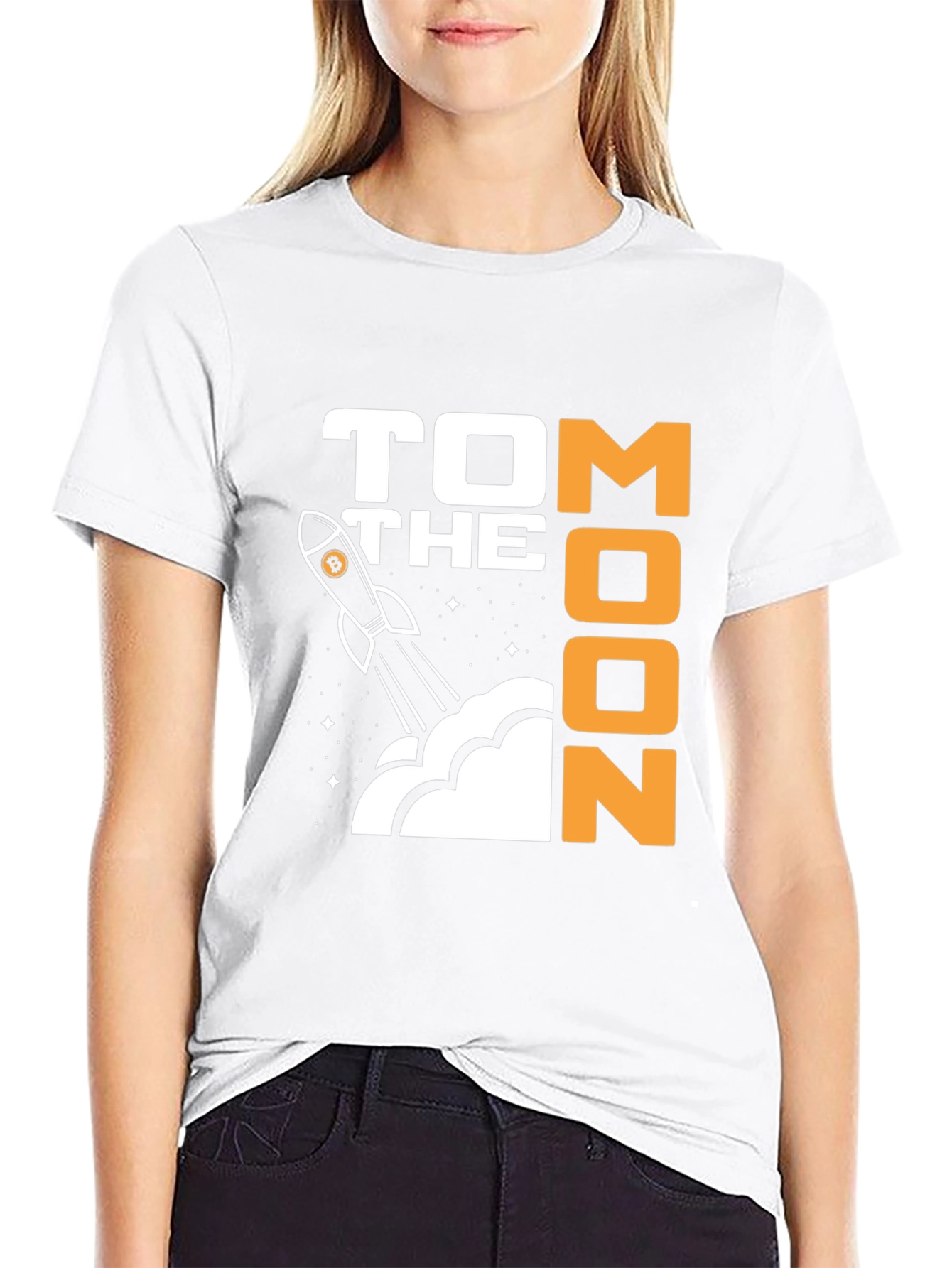 To the Moon Crypto T-Shirt - Bitcoin Rocket Graphic Tee