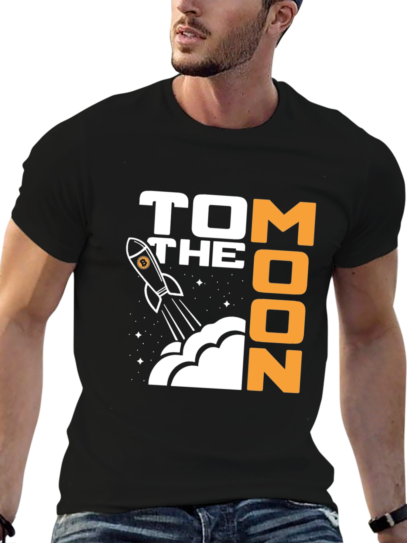 To the Moon Crypto T-Shirt - Bitcoin Rocket Graphic Tee