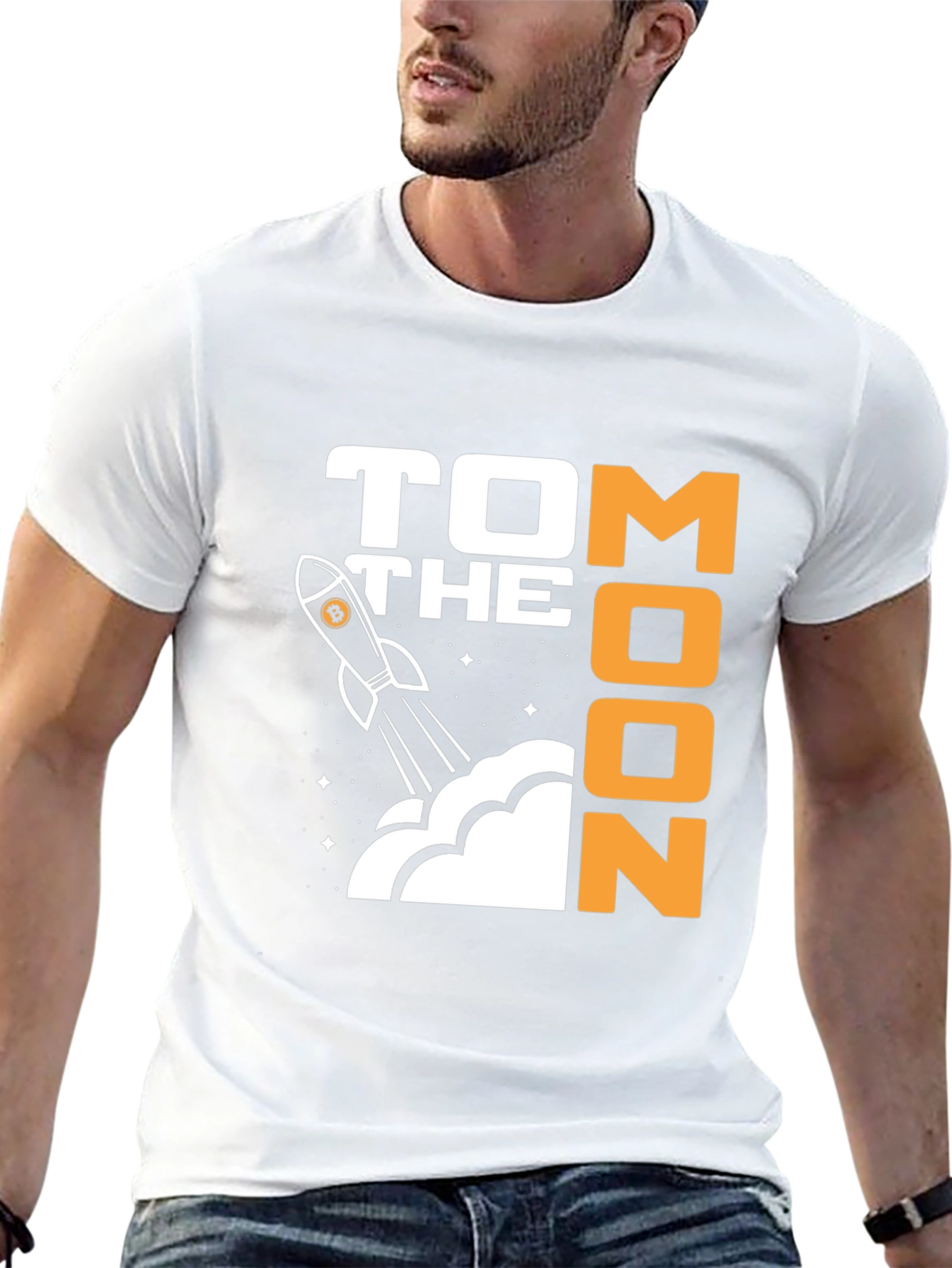 To the Moon Crypto T-Shirt - Bitcoin Rocket Graphic Tee
