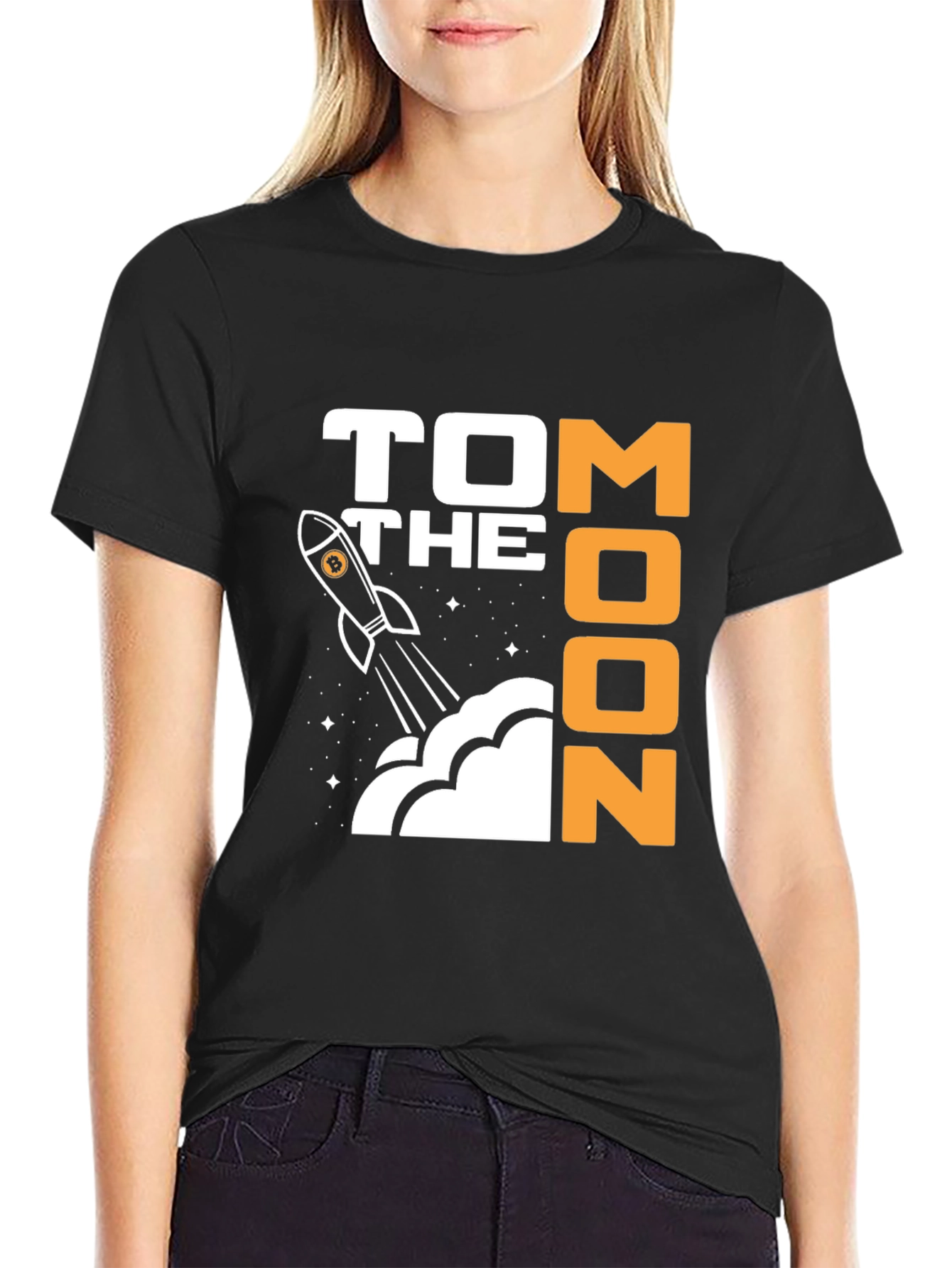 To the Moon Crypto T-Shirt - Bitcoin Rocket Graphic Tee