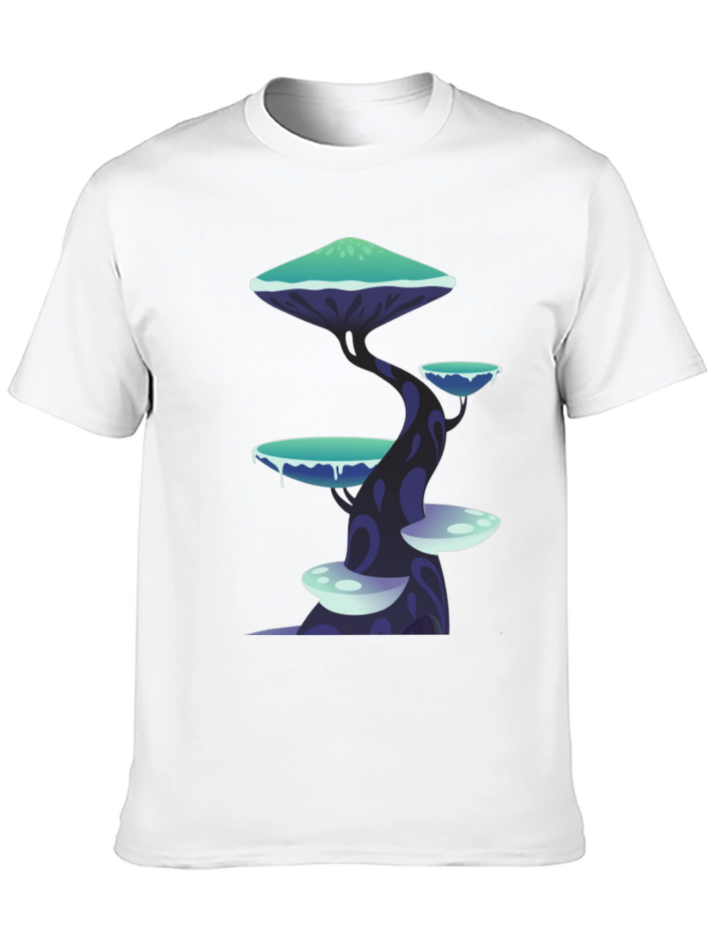 Fantasy Mushroom Tree Graphic Tee