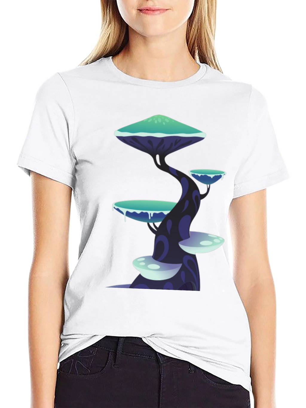 Fantasy Mushroom Tree Graphic Tee