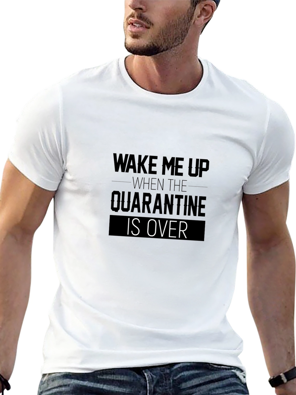 Quarantine Over Graphic T-Shirt - Wake Me Up Tee