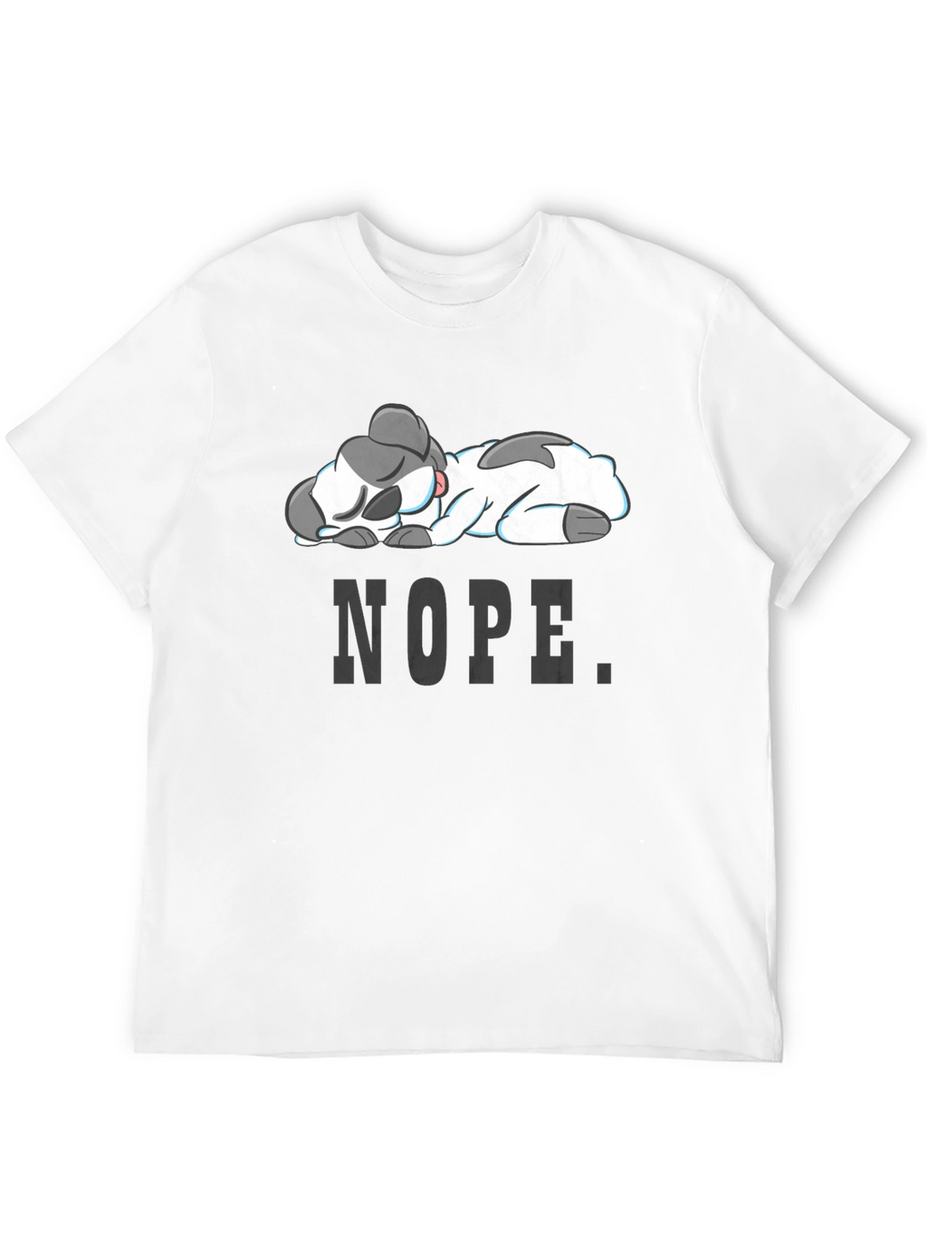 Nope Lazy Cow Graphic Tee - Soft Cotton Blend