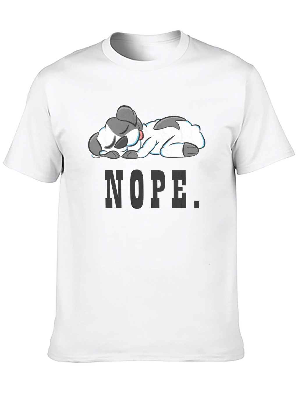 Nope Lazy Cow Graphic Tee - Soft Cotton Blend