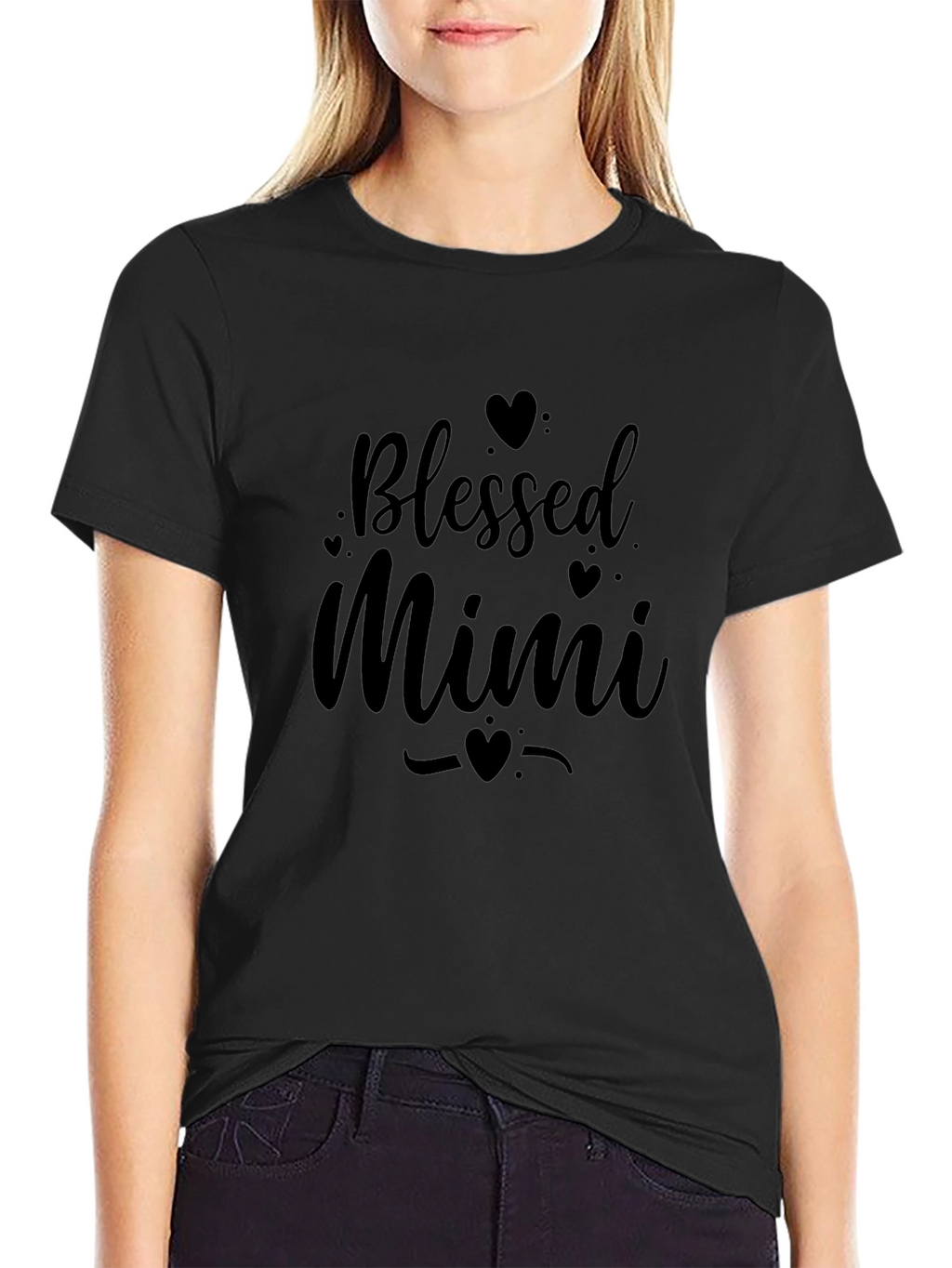 Blessed Mimi Black Graphic Tee