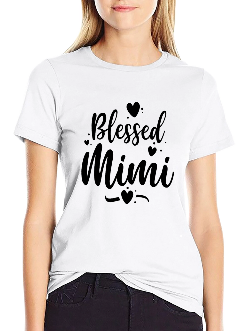 Blessed Mimi Black Graphic Tee