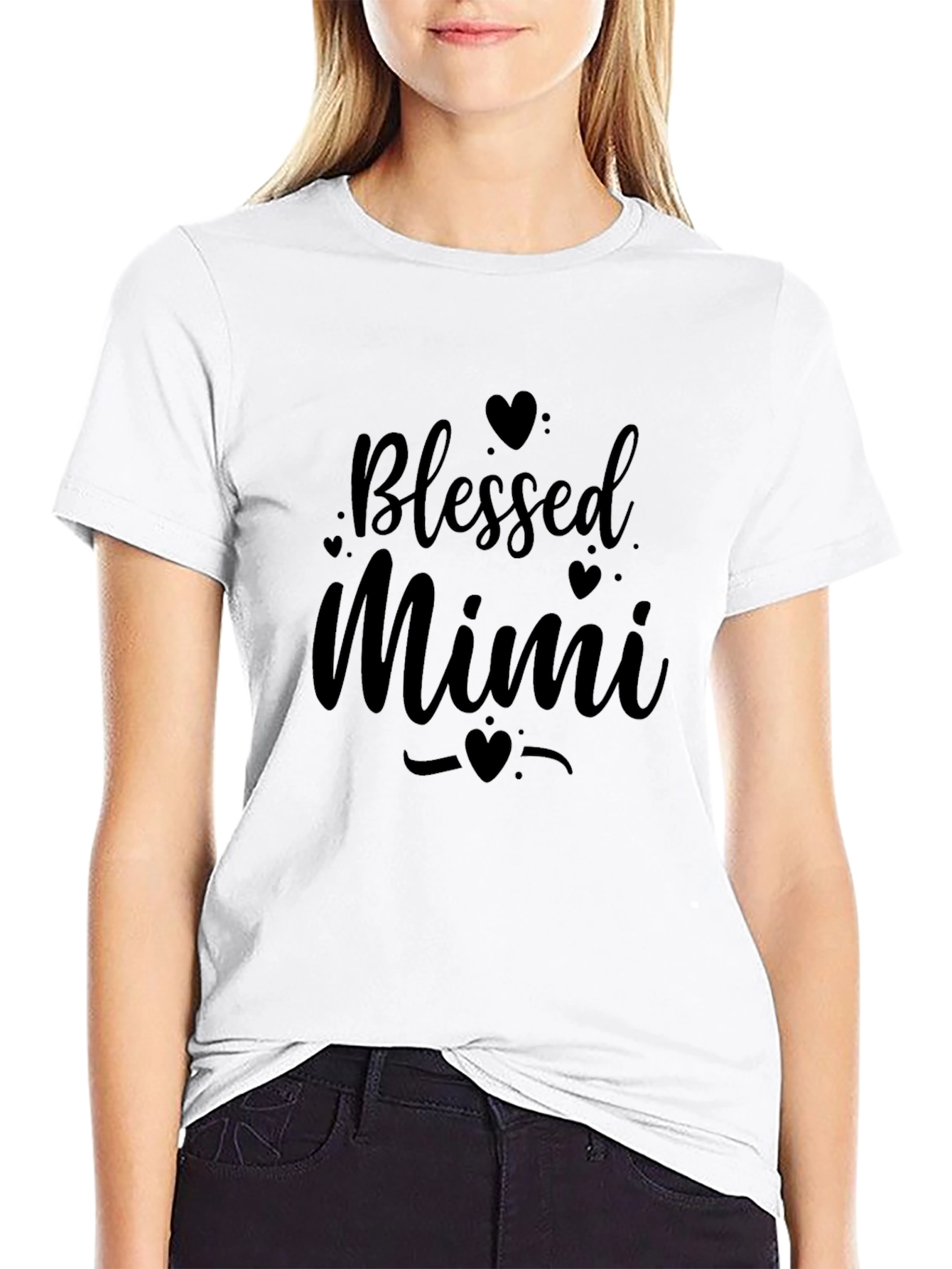 Blessed Mimi Black Graphic Tee