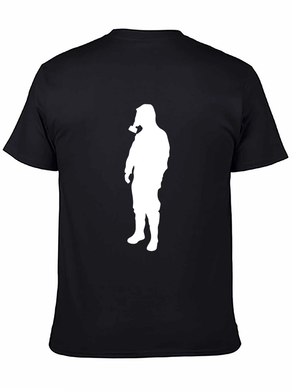 Gas Mask Silhouette Graphic Tee - Black